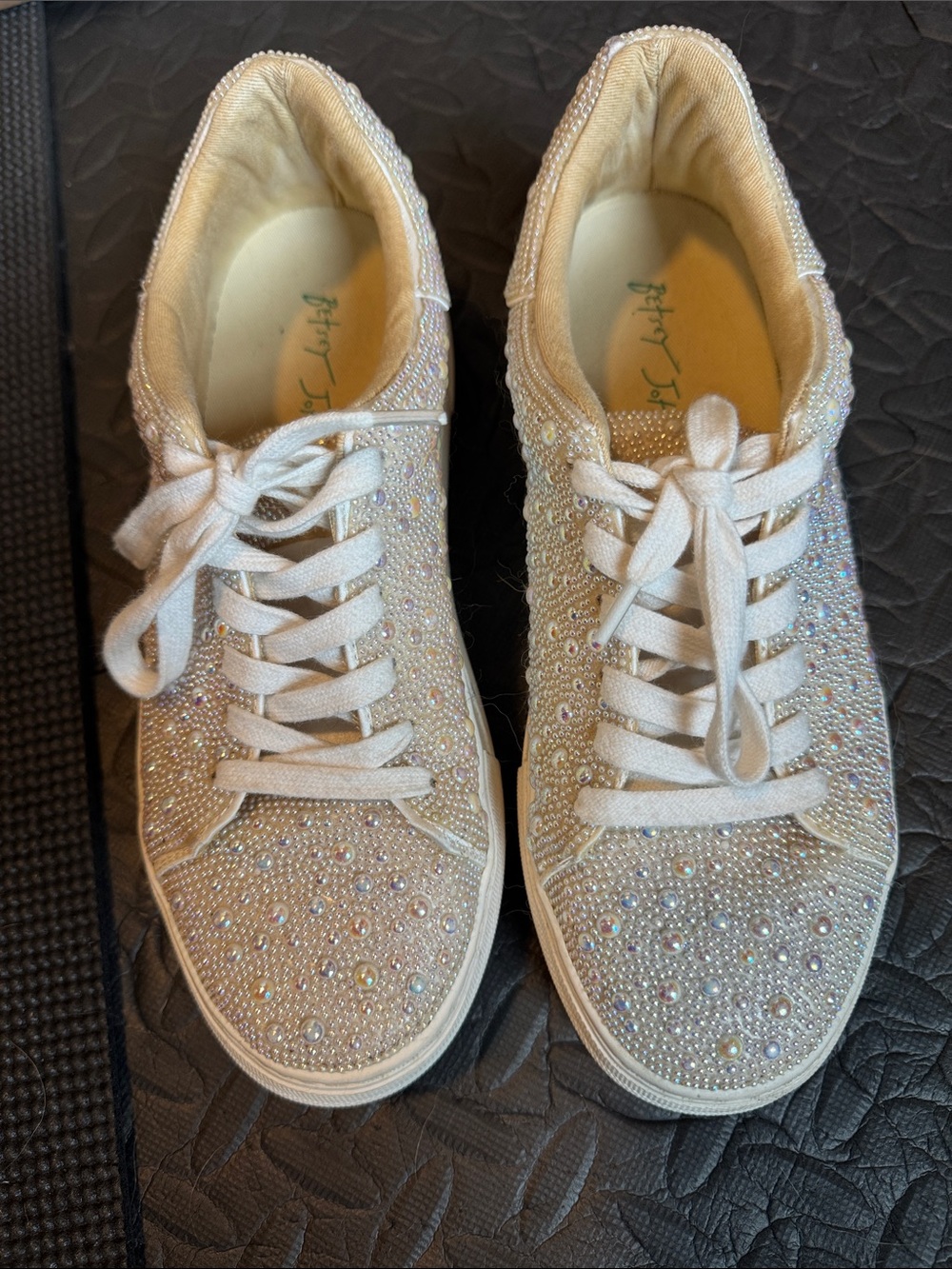 Betsy Johnson Pearl Bridal Sneakers
